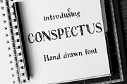 Conspectus | Ink Pen Font, a Script Font by Olena (Thumbnail 1 of 3)