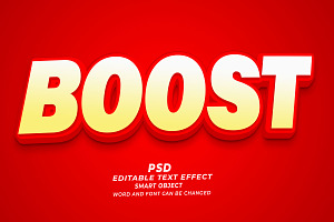 Boost PSD 3d Editable Text Effect