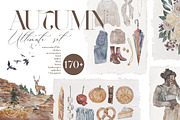AUTUMN ULTIMATE watercolor set, an Animal Illustration by Kaleriia (Thumbnail 1 of 12)