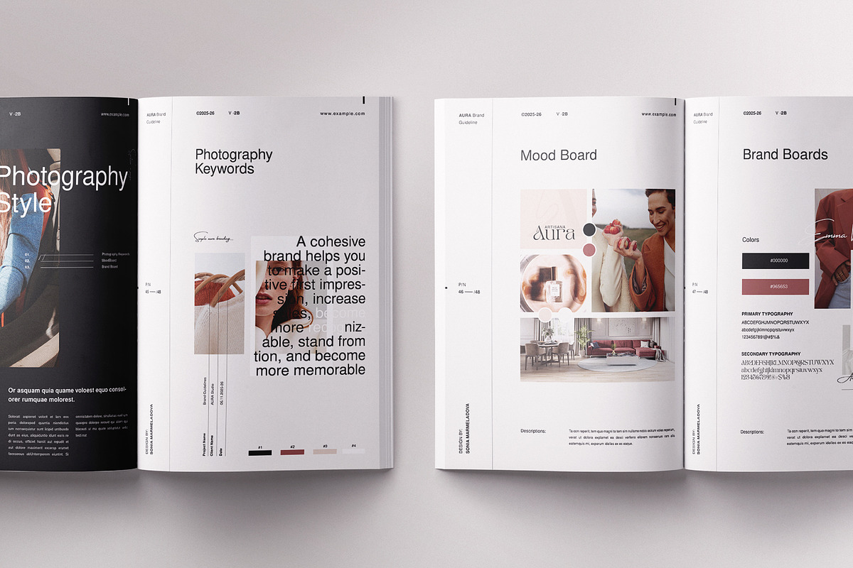 AURA | Brand Guidelines Template, a Brochure Template by ArtisanaAura (Photo 17 of 20)