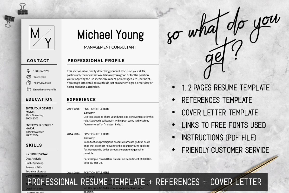 Professional Resume CV Template, a Resume Template by LevelUpResume (Photo 3 of 5)