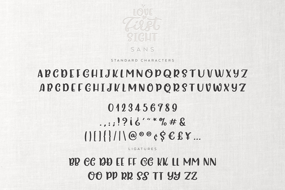 Love At First Sight Font Duo &Extras, a Sans Serif Font by Ayca Atalay (Photo 15 of 16)