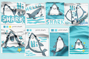 Cute Shark design print, an Illustration by Sweet_print (Thumbnail 2 of 4)
