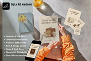Dark Academia Affirmation Cards Zine, a Card Template by Digital Art Mahdiseño (Thumbnail 10 of 11)
