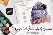 Watercolor Procreate brushes, a Brush Add-On by Marge Art (Thumbnail 1 of 5)