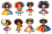 Cute Juneteenth Afro Girl Clipart, an Illustration by Designworld (Thumbnail 2 of 5)