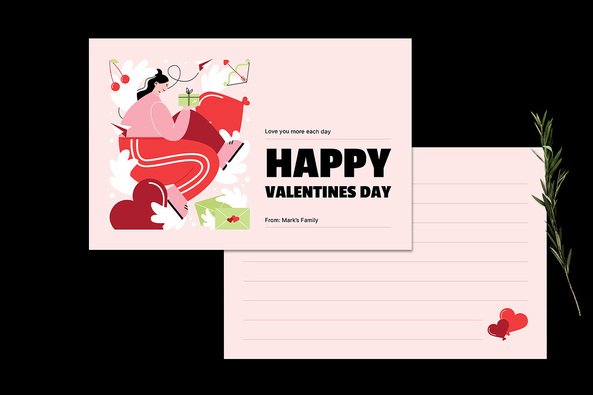 Valentine Greeting Card, a Card Template by Neermana (Photo 4 of 4)