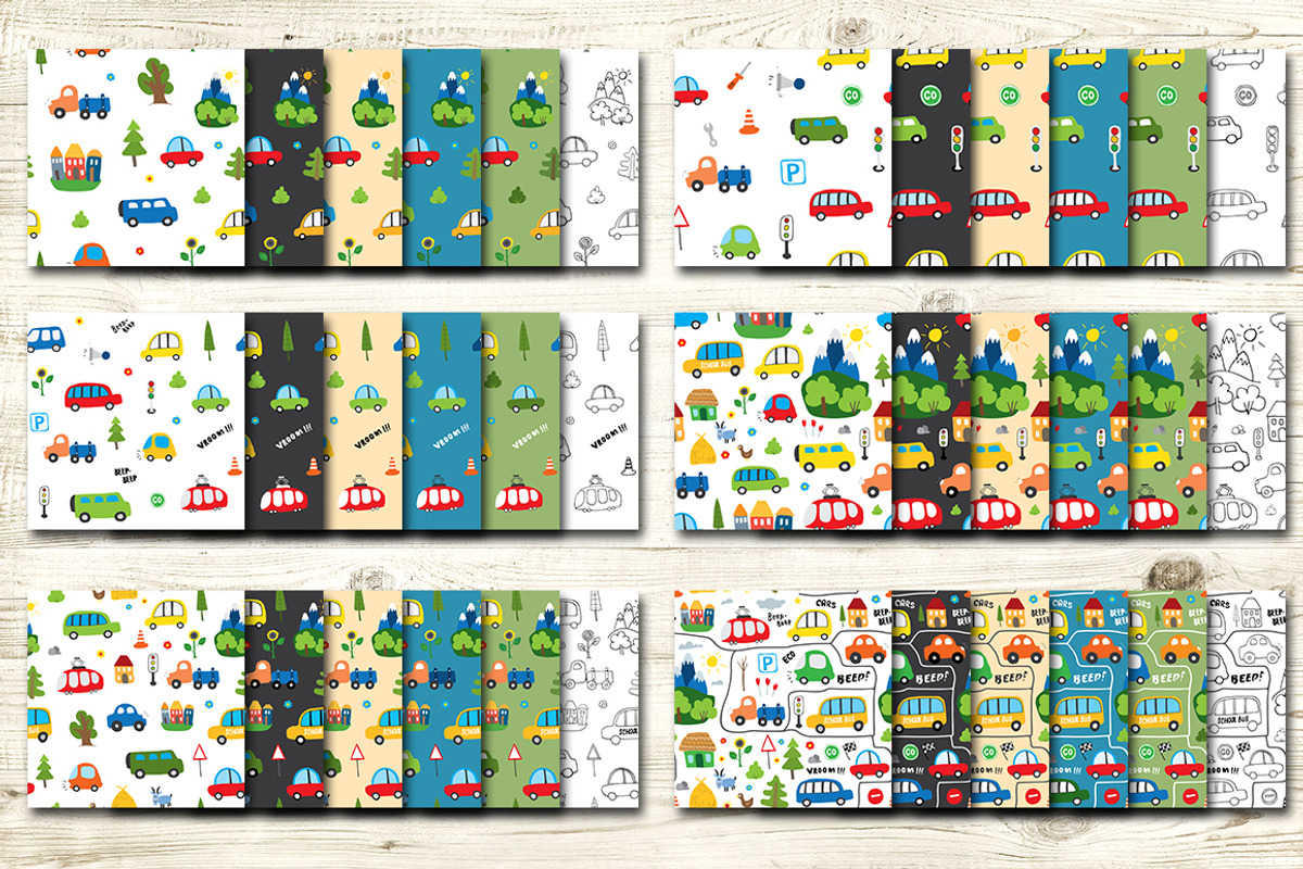 Cute Cars Collection, Cartoon Style, a Transportation Illustration by Lemon Workshop (Photo 5 of 9)