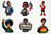 Juneteenth Black Boys PNG Clipart, an Illustration by RobertsArt (Thumbnail 6 of 7)