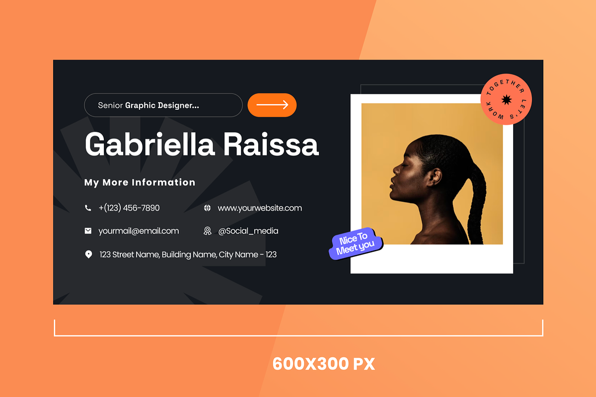 Bold Modern Minimal Email Signature, an UI Kit Template by SquidPixey (Photo 4 of 4)