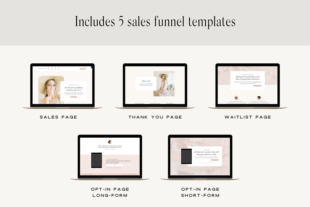 Kajabi Sales Funnel Template Bundle, a Landing Page Template by Pixel & Flow (Photo 2 of 9)