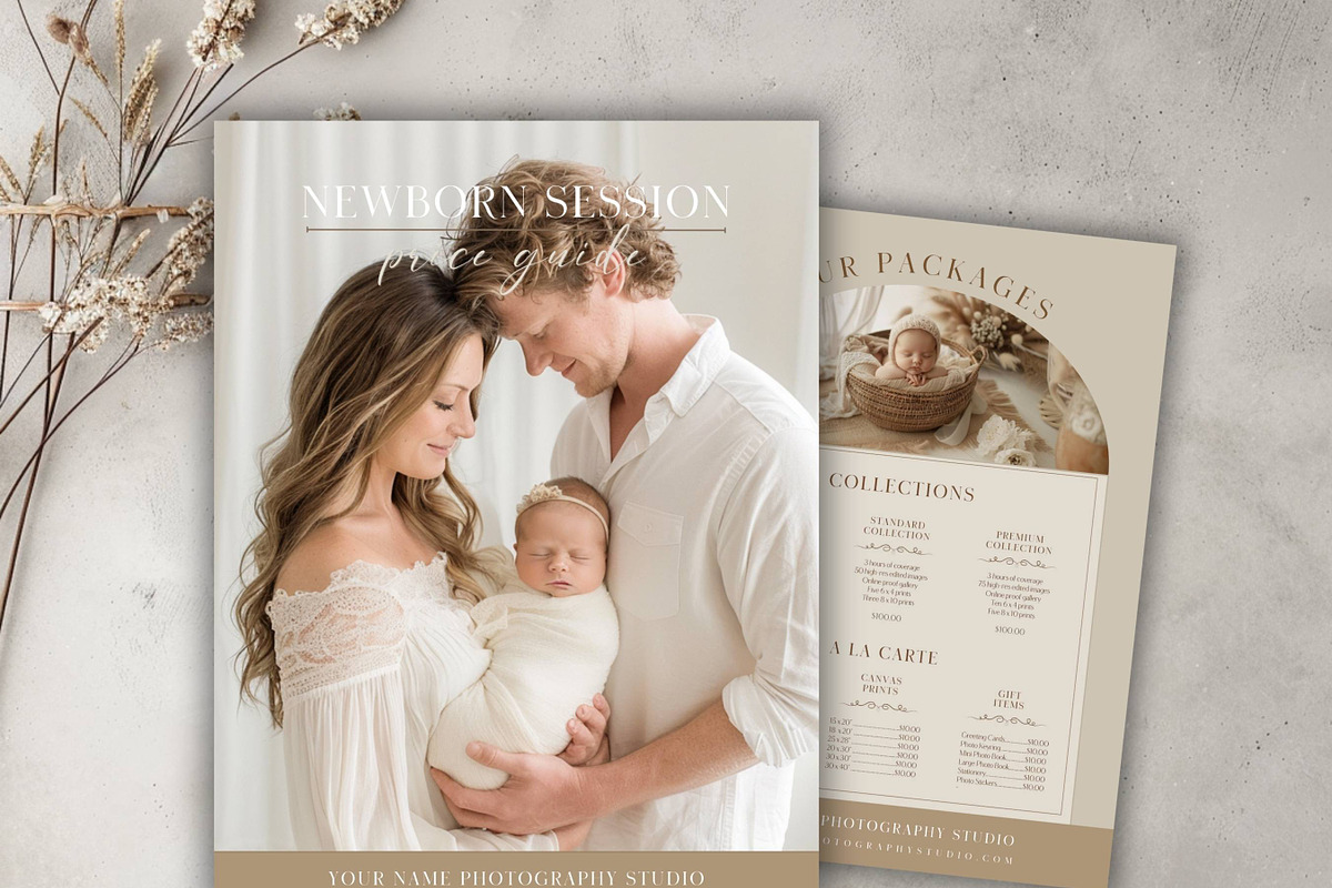 Newborn Pricing Guide for Canva, a Templates & Theme by Princess & the Pea Design (Photo 2 of 5)