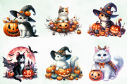 Halloween Cat Watercolor Clipart, an Icon by Creative Art (Thumbnail 3 of 4)