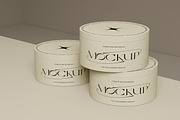 3 Round Boxes PSD Mockup, a Product Mockup by softulka (Thumbnail 2 of 7)