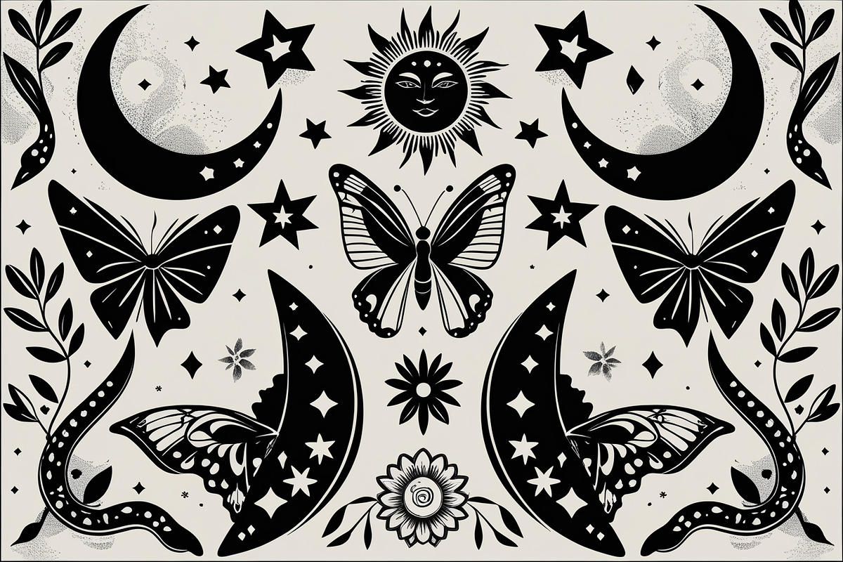 Mystic Moon and Nature Bundle, an Illustration by Creativeshirt (Photo 9 of 9)
