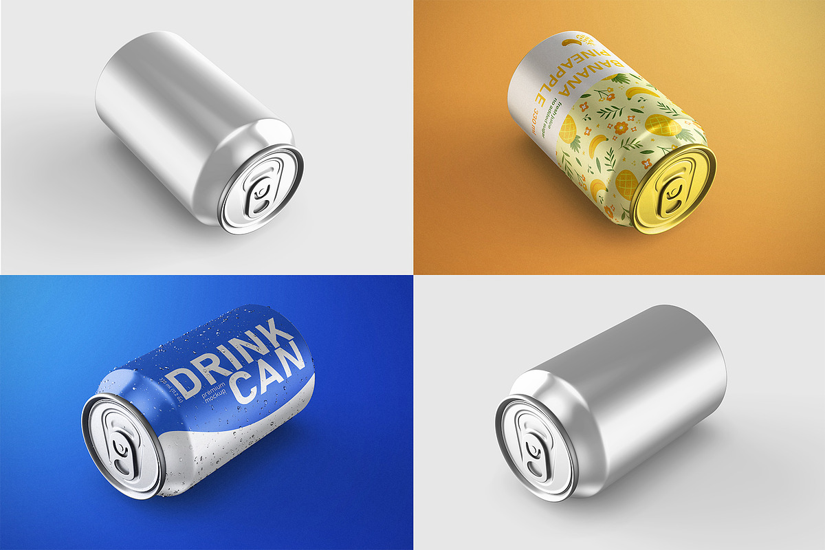 Drink Can 330ml PSD Mockup Set, a Packaging Mockup by Remnand Studio (Photo 12 of 13)