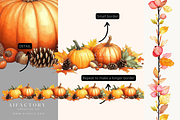Thanksgiving Clipart Fall Watercolor, an Object Graphic by artinspirestudio (Thumbnail 5 of 10)
