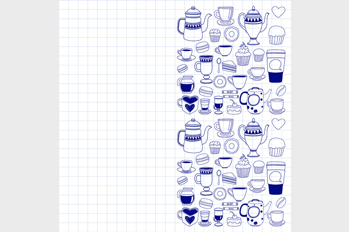 7 vector templates (jpg+eps) Coffee, a Food Illustration by Art Loft (Photo 3 of 8)