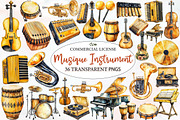 Musique Instrument Clipart, an Illustration by Designworld (Thumbnail 1 of 5)