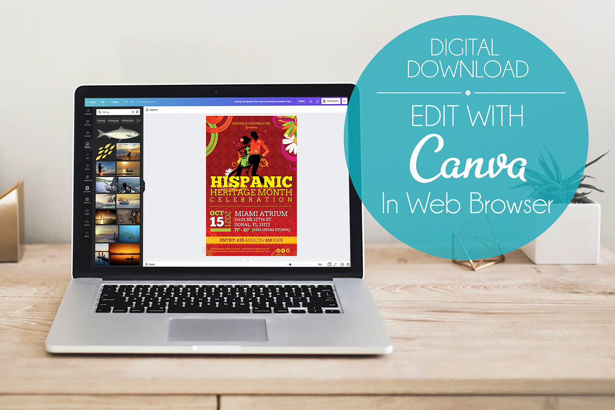 Hispanic Heritage Flyer Canva, a Flyer Template by Godserv Designs (Photo 10 of 10)