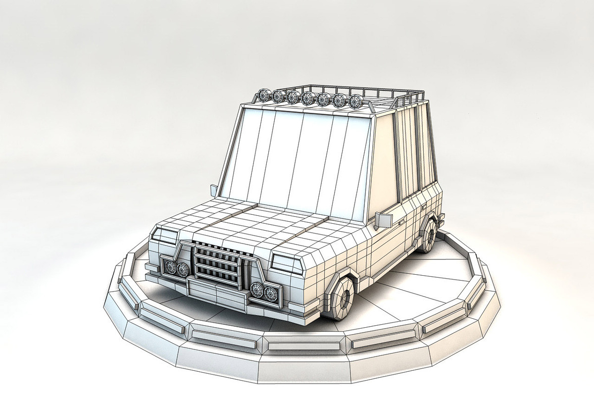 Cartoon Car Set Low Poly 3D Model, a Cars & Vehicle 3D Model by Low Poly Lab (Photo 11 of 13)