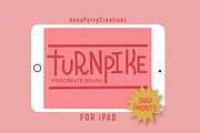 Turnpike Squared Procreate Brush, a Brush Add-On by Anna Perry Creations (Thumbnail 1 of 3)