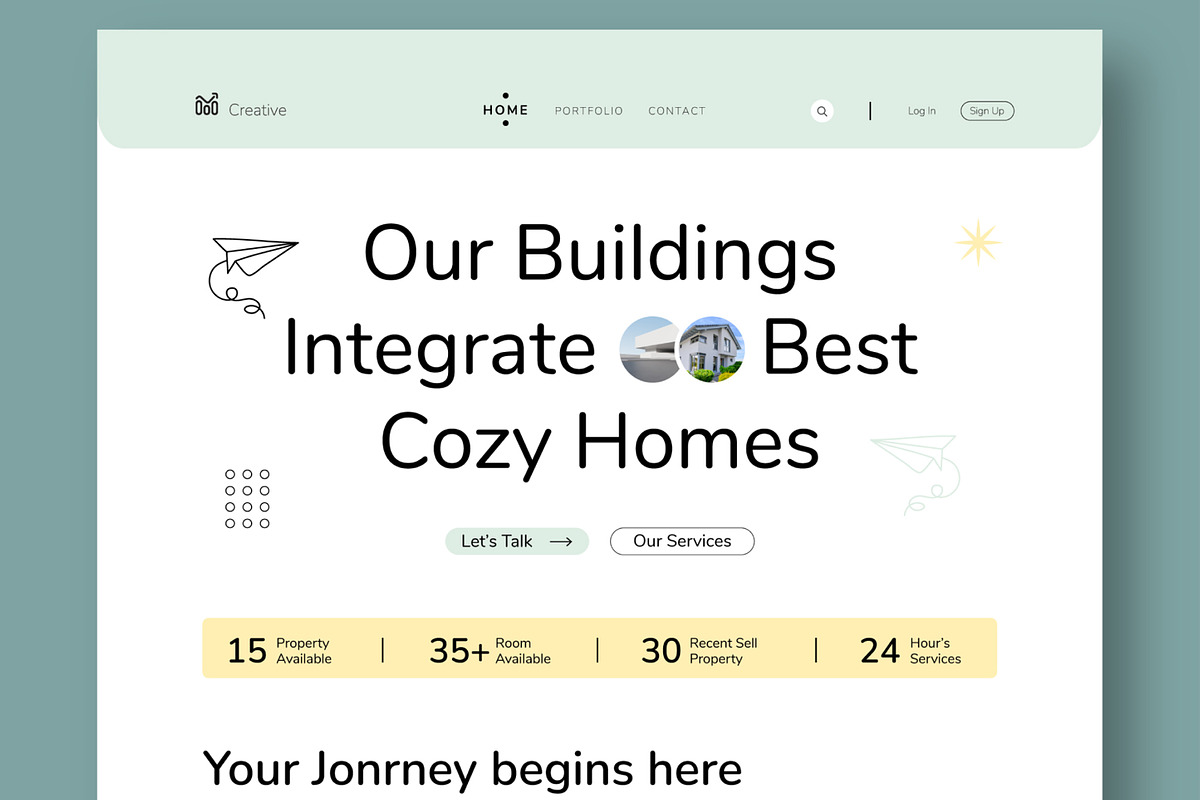 Real Estate Landing Page, an UI Kit Template by CreativeShaper (Photo 2 of 6)