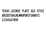 Texas Old style license plate font, a Sans Serif Font by frizio (Thumbnail 2 of 4)