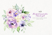 Blushed Lavender Floral Set, an Illustration by Kim Thoa Designs (Thumbnail 1 of 10)