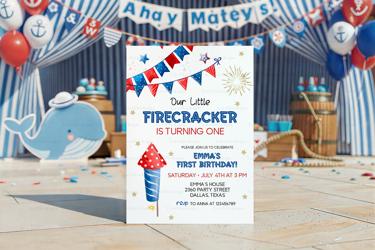 Ahoy Matey Invitation Mockup, a Product Mockup by TatiMockup (Photo 3 of 4)