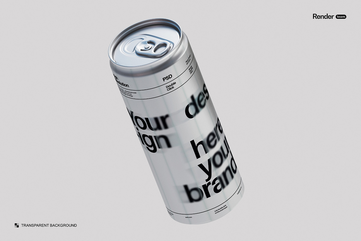 Metallic Soda Can Mockup Set, a Packaging Mockup by Renderteam (Photo 9 of 15)