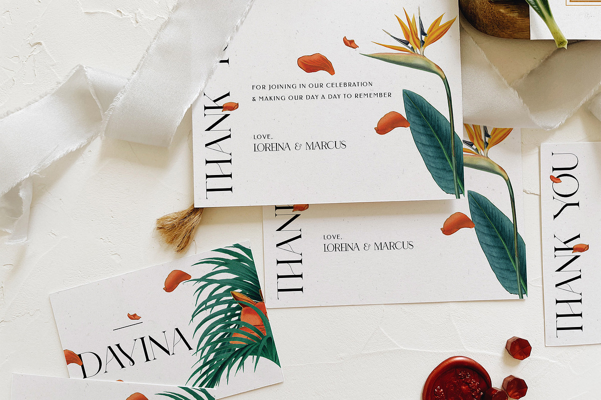 Fancy Tropical Wedding Suite, an Invitation Template by BlueRobinDesignShop (Photo 10 of 13)