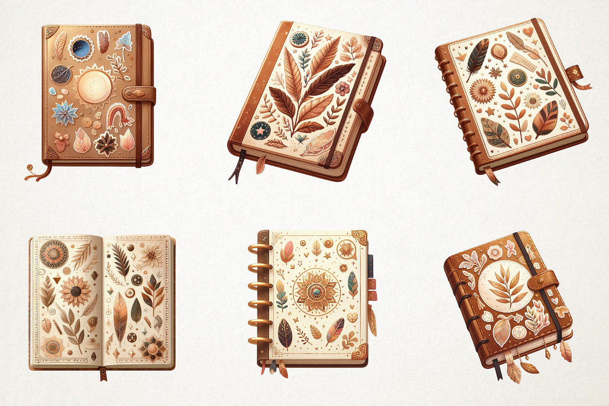 Boho Notebook PNG, Back To School, an Illustration by RobertsArt (Photo 7 of 7)