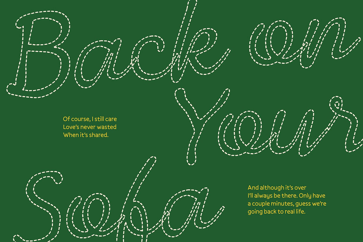CS Renita Dashed, a Script Font by Craft Supply Co. (Photo 2 of 8)