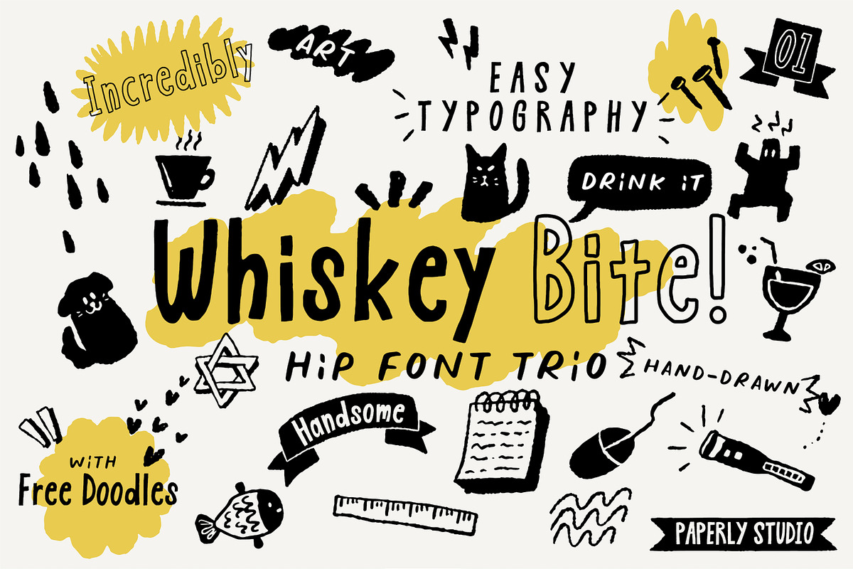 Whiskey Bite - Hip Font Trio