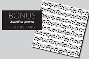 Music Brushes for Adobe Illustrator, a Brush Add-On by Elinorka (Thumbnail 3 of 3)