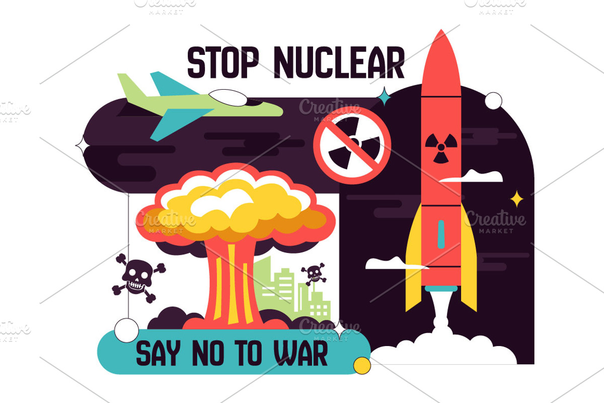 10 Stop Nuclear Illustration, an Object Illustration by denayunebgt (Photo 4 of 4)