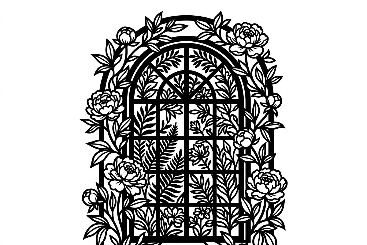50 Floral French Window Ornament, a Decorative Illustration by Amazin_art (Photo 33 of 44)
