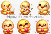 Cute Duckling Girl Clipart., an Animal Illustration by GalaDesign03 (Thumbnail 3 of 7)