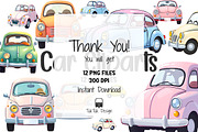 Cartoon car clipart, Kawaii png, an Illustration by TukTuk Design (Thumbnail 2 of 2)