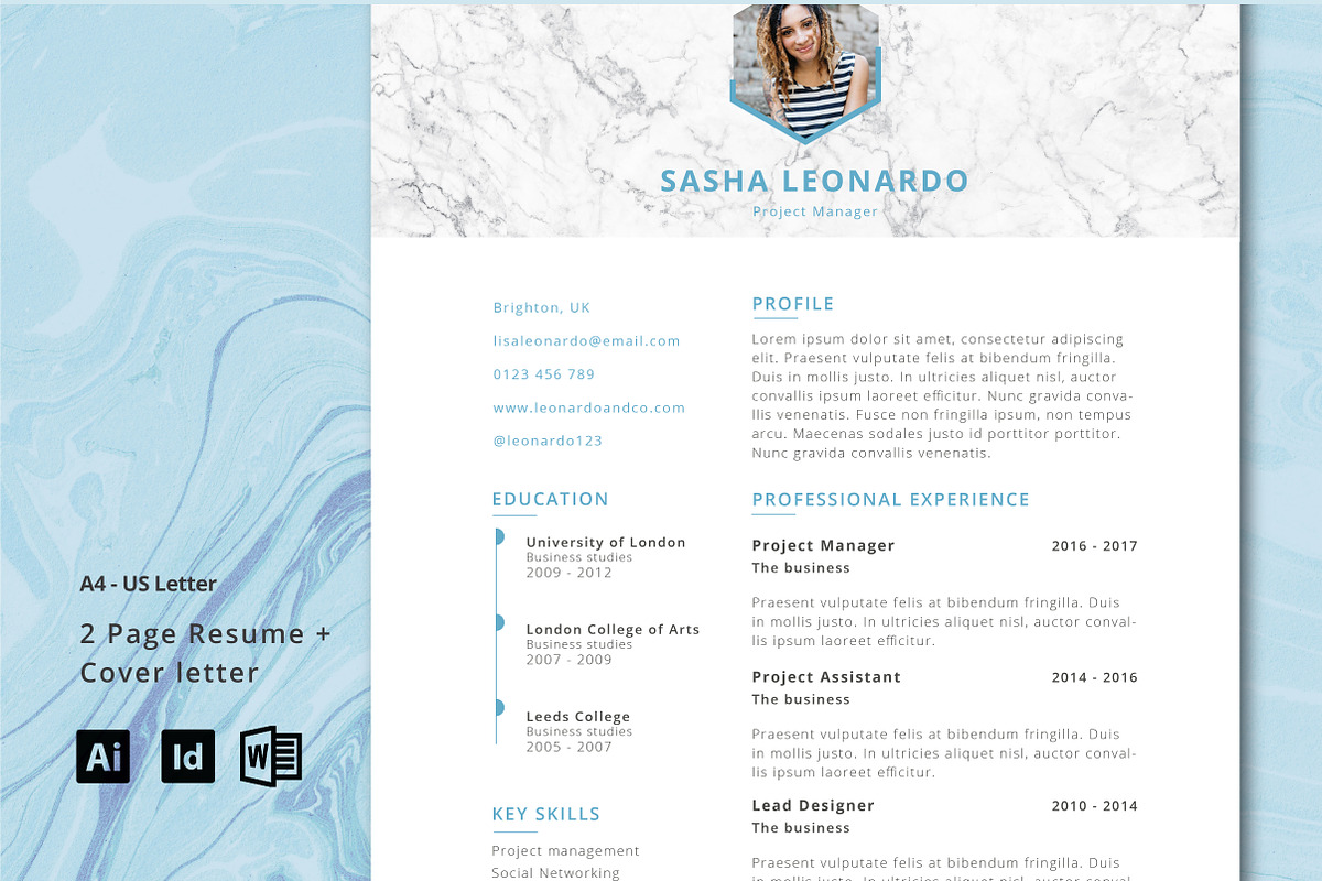 Resume Template 2-Page | Leonardo, a Resume Template by AAO.Design (Photo 1 of 6)