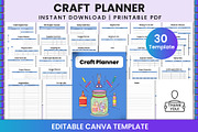 Craft Planner For Canva KDP, a Stationery Template by Shumaya (Thumbnail 1 of 5)