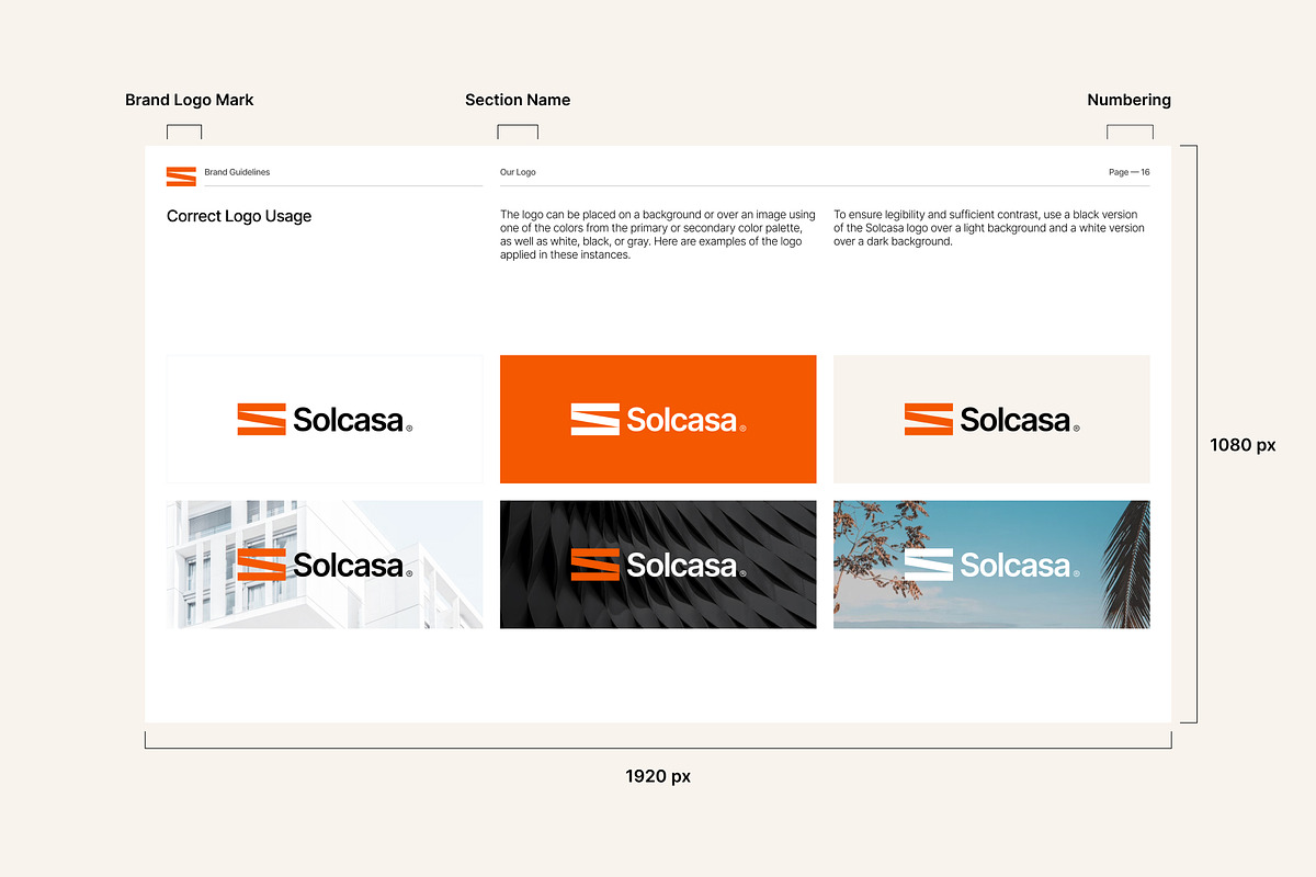 Solcasa - Brand Guidelines Template, a Presentation Template by Uniko Studio (Photo 5 of 10)