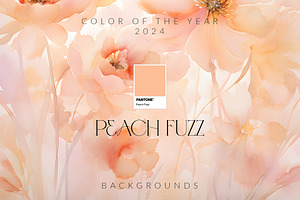 Fuzzy Peach Floral Backgrounds