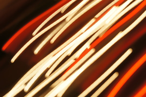 Abstract red light 6 featuring gold, yellow, and orange