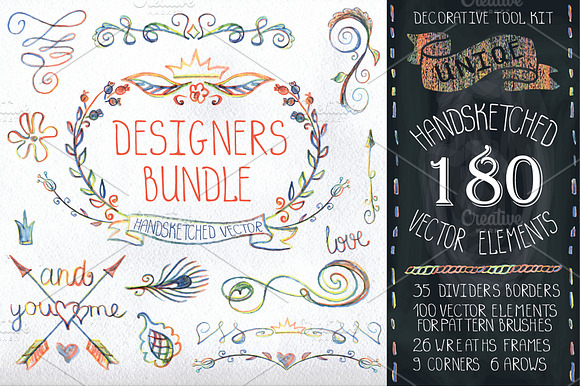 Handsketched designer Bundle Vector preview 6