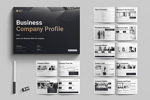 Business Company Profile Landscape, a Brochure Template by E-Type