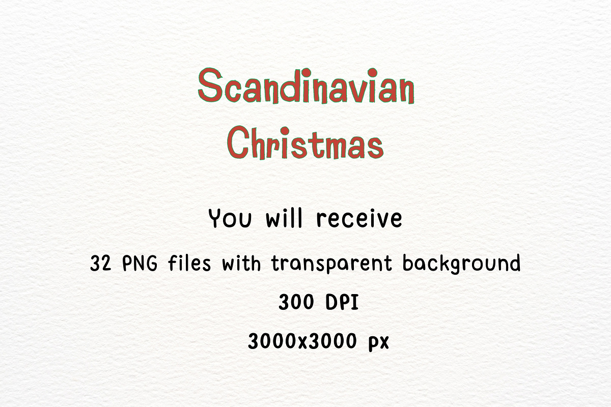 Scandinavian Christmas Clipart, a Seasonal Illustration by Maysa Art (Photo 7 of 7)