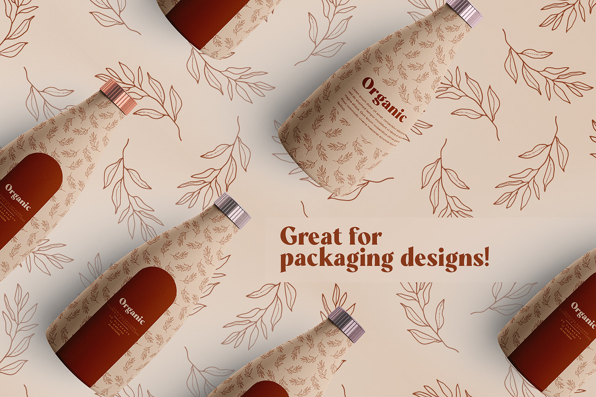Floral & Leaves Seamless Patterns, a Pattern Graphic by PixelHive Pro (Photo 6 of 9)