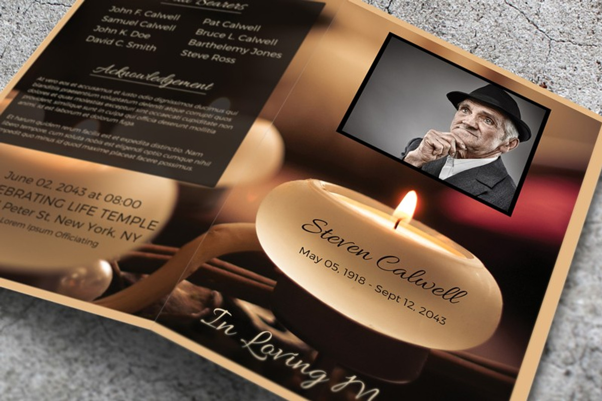 Word Funeral Template, a Brochure Template by Visual Impact (Photo 1 of 4)
